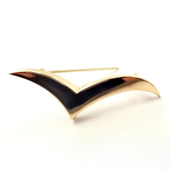 Authentic Tiffany & Co. 18k Yellow Gold Seagull Bird Pin Brooch​ - Picture 3 of 6